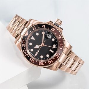 Rose Gold and Black Men's Watch